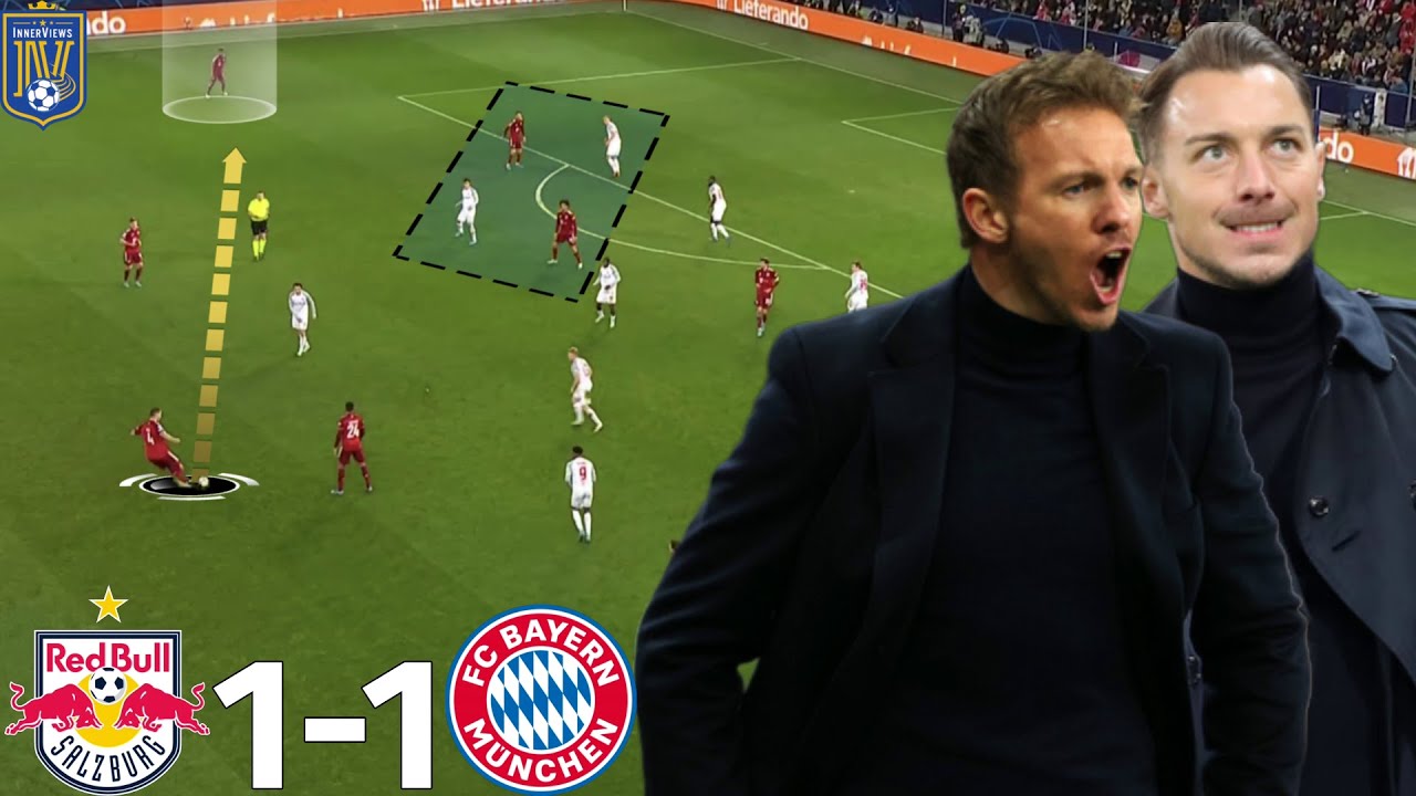 Nagelsmann 3-2-4-1 Issues With Jaissle's Tactics | RB Salzburg vs Bayern Munich | Tactical Analysis