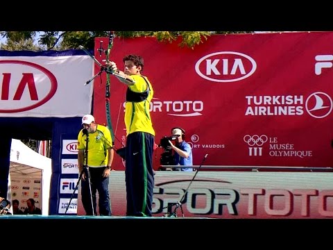 Florian Kahllund v Marcus Delmeida — recurve men semifinal | Lausanne 2014 Archery World Cup