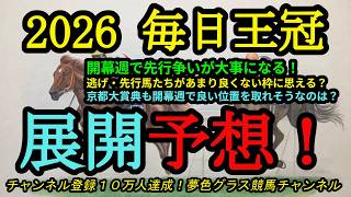 【展開予想】2026毎日王冠&京都大賞典！開幕週の馬場は立ち回りが大事になる！？