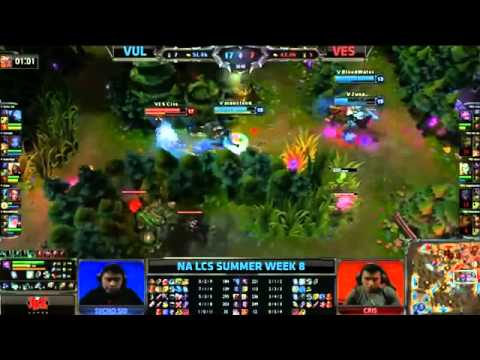 Vulcun Mancloud Zed VS VES Ecco Orianna Highlights   NA LCS W8D1 Summer MUST SEE