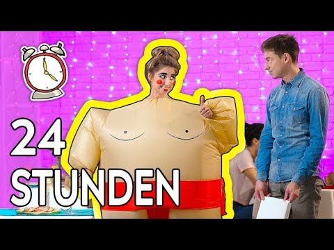 ICH HABE 24 STUNDEN IN EINEM RIESIGEN SUMO-ANZUG VERBRACHT! Streich, DER SCHIEF GING!