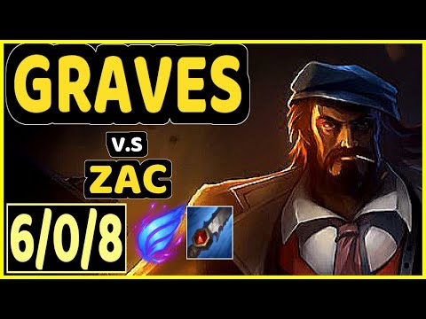 ALBETRAYBER (GRAVES) vs ZAC - 6/0/8 KDA JUNGLE GAMEPLAY - EUW Ranked DIAMOND
