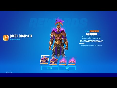How To Unlock Undefeated Menace - Flame : Complete 80 Epic Quests Fortnite