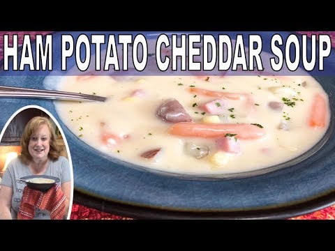 HAM POTATO CHEDDAR SOUP RECIPE | COOK WITH  ME SOUP | CATHERINE'S PLATES