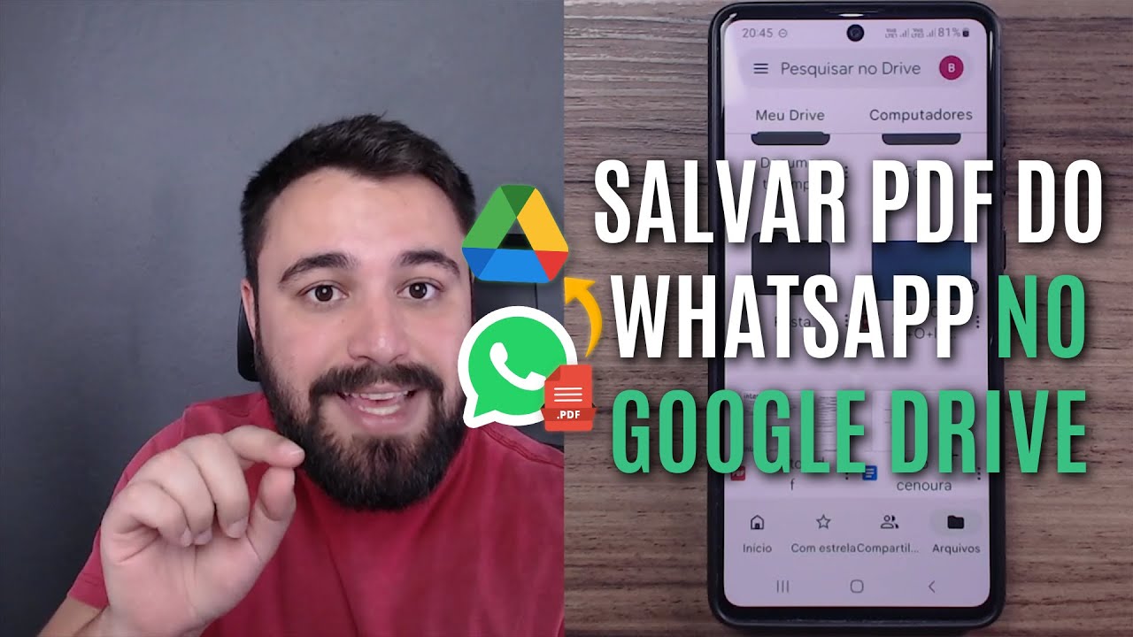COMO SALVAR PDF DO WHATSAPP NO GOOGLE DRIVE