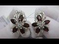 Відео огляд Серебряные серьги с гранатом 389кн