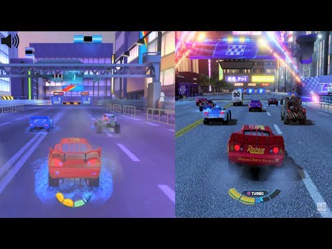 Cars 2 vs Cars 3 Comparison - Vista Run - Go Go Tokyo! - Gameplay HD