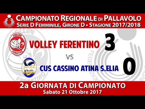 2a: Volley Ferentino - Cus Cassino Atina S.Elia 3-0