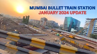 MUMBAI BULLET TRAIN STATION JANUARY 2024 PROGRESS