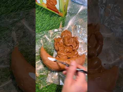 Eco-friendly Ganesha making at home😍😍 #shorts #diy