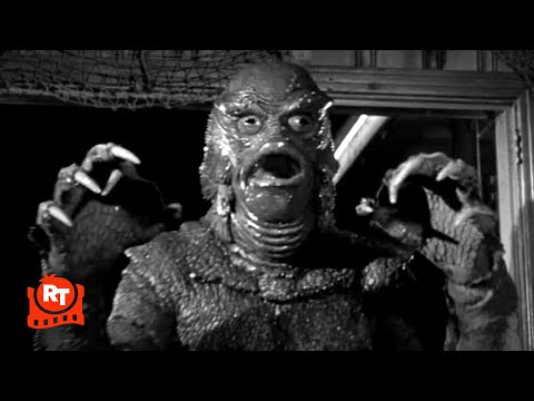 Revenge of the Creature (1955) - The Gill-Man Kidnaps Helen Scene | Movieclips