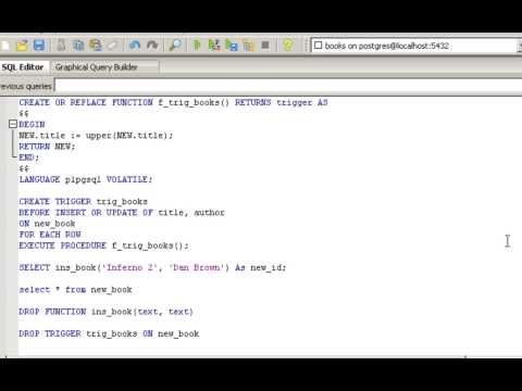 Postgresql Tutorial Functions Lesson 8