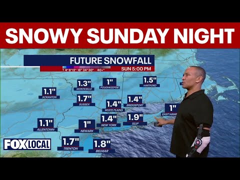 Sunday weather in NYC: Snow comes back Sunday before 'active' weather week