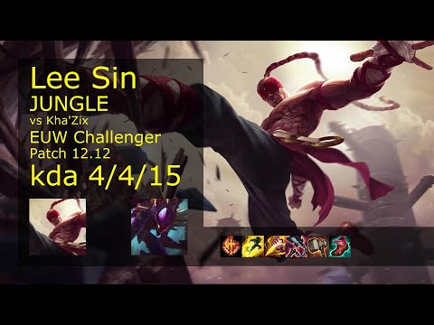 Rank 3 EUW Lee Sin Jungle: Lee Sin vs Kha'Zix