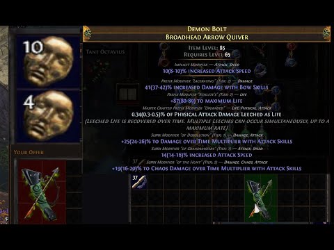 POE: 1 Minute Guide to Crafting a DOT Quiver (◆expensive)