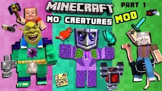 BIG GOLEM interrupts MO' CREATURES MOD showcase!  THIS MEANS WAR! (FGTEEV Minecraft)