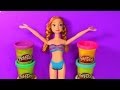 Frozen Anna Play Doh Swimsuit Play Dough Bikini Barbie Doll Makeover