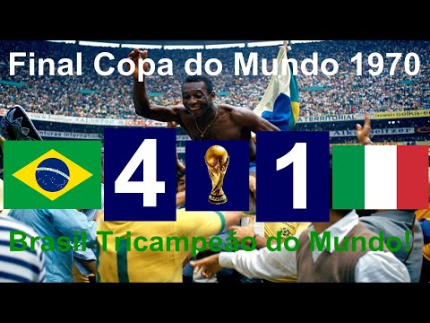 Brasil 4 x 1 Itália - Final Copa do Mundo 1970