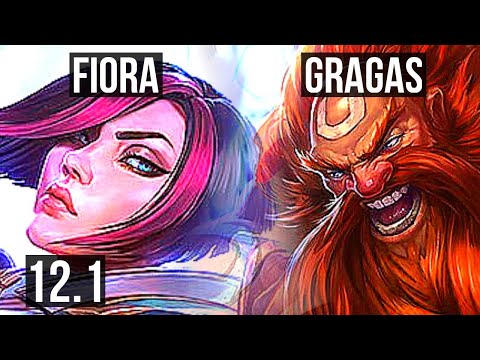 FIORA vs GRAGAS (TOP) | 70% winrate, 8 solo kills, Legendary, 13/3/5 | EUW Master | 12.1