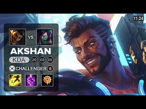 Akshan Top vs Akali - KR Grandmaster - PreSeason 12 Patch 11.24
