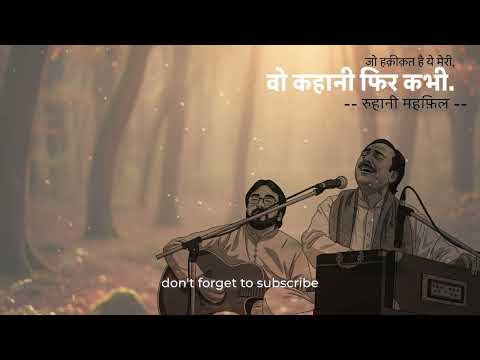 वो कहानी फिर कभी | दर्द भरी सूफ़ी ग़ज़ल |Roohani Mehfil #love #gazal #sufi  #gulamali #shayari #sad