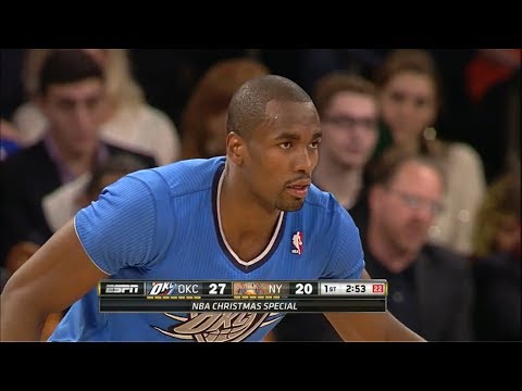 Serge Ibaka Highlights 25.12.2013 Thunder vs Nicks - 24 pts