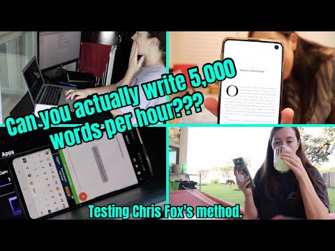 TESTING OUT CHRIS FOX'S "WRITE 5,000 WORDS IN AN HOUR" METHOD // a writing experiment vlog
