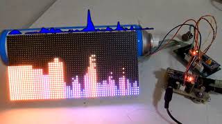 Arduino Audio Spectrum Analyzer on RGB LED Matrix