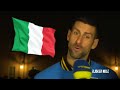 Novak Djokovic speaks on fluent Italian - Turin 2023