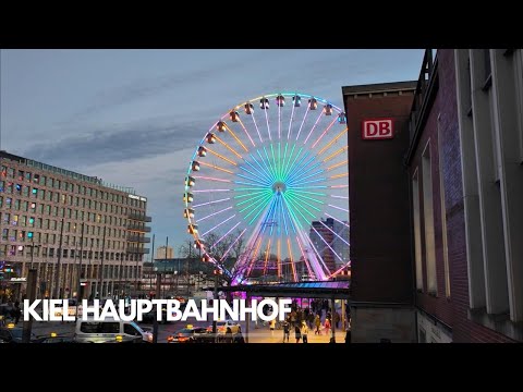 Bahnhof Kiel Station Rundgang Walking Tour Shops Cafés 4K 11/2024