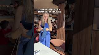 The first thing I do in a restaurant on a cruise🛳️ #shorts #cruiselife #cruise