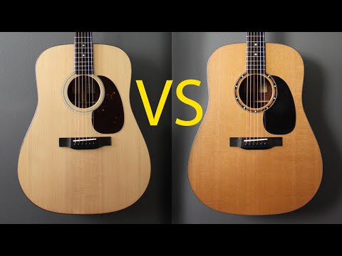 Cedar vs Spruce Top Acoustic Guitar Tonewood Comparison : Dreadnought Edition
