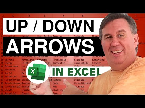 Excel - How To Add Up And Down Green And Red Arrows To Excel - Episode 2007