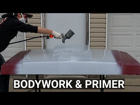 Part 2: Finishing Bodywork and Spraying Primer On Cowl Hood