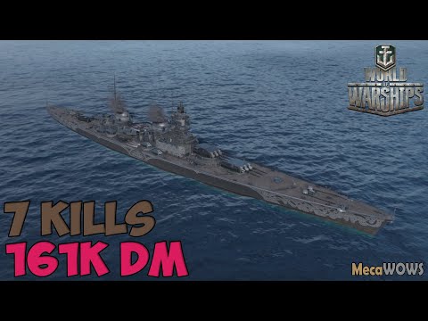 World of WarShips | Ägir | 7 KILLS | 161K Damage - Replay Gameplay 1080p 60 fps