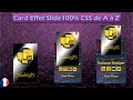 Tuto: Card Superbe Effet Slide 100% CSS De A à Z - Glissement de Carte (2021) En Français (fr)