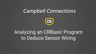 analyzing a crbasic program to deduce sensor wiring