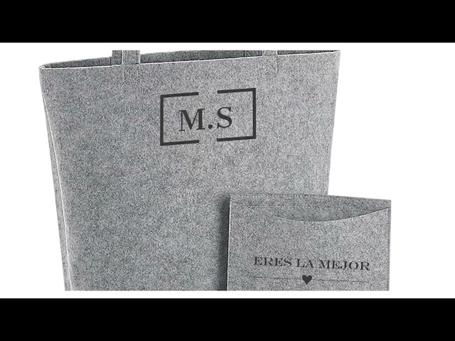 Vídeo relacionado con Worfull Regalos regalo mujer | regalo dia de la madre | bolso personalizado | con iniciales o nombre | Bolso tote ecológico - shopper de fieltro