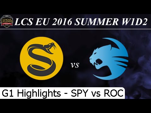 SPY vs ROC Game 1 Highlights - LCS EU Summer 2016 W1D2M7 Splyce vs Roccat