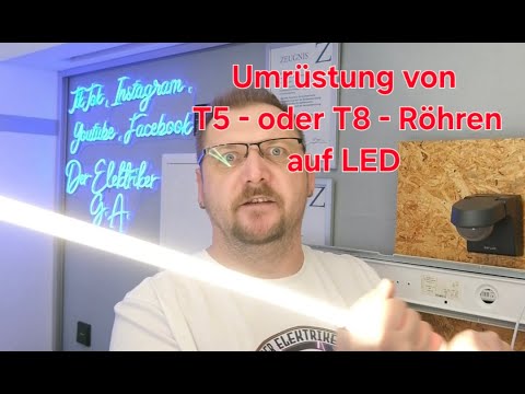 Conversion from T5 or T8 tubes to LED