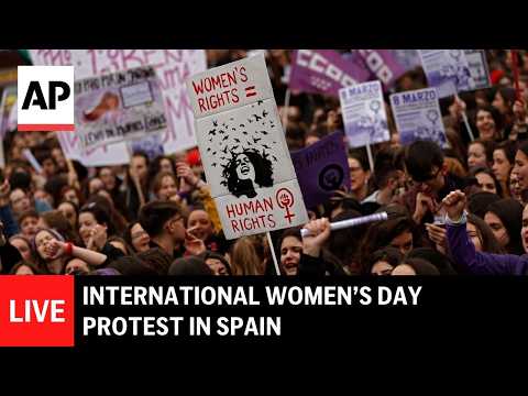 Video Thumbnail: LIVE: International Women's Day protest in Spain against discrimination and sexual violence