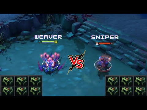 Dota 2 | Weaver vs Sniper lvl 30 | 6x Wraith Band