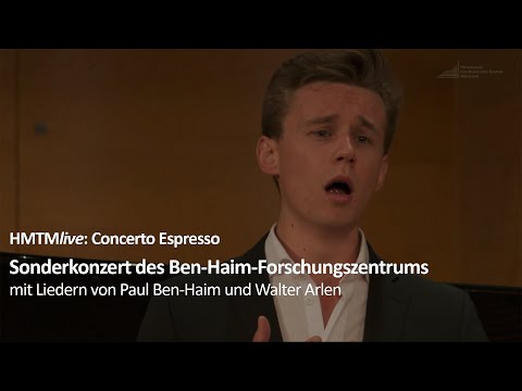 Sonderkonzert des Ben-Haim-Forschungszentrums: Lieder von Paul Ben-Haim und Walter Arlen