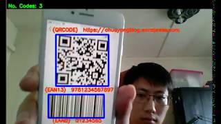 QR Code & Barcode Reader with pyzbar, OpenCV