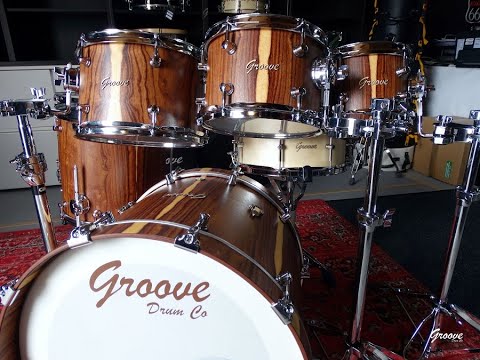 DEMO - Rosewood Santos Burl over Mahogany Drum Kit