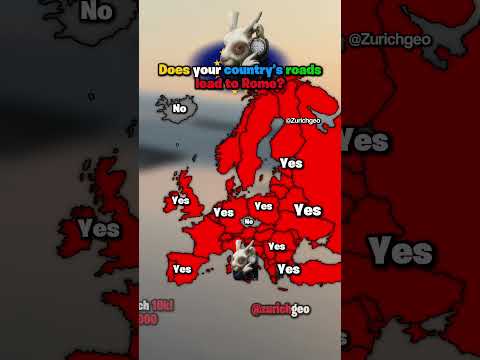 All roads lead to rome #europe #map #rabbit #reletable #memes #tiktok #maps #europe