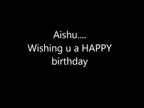 happy birthday aishu
