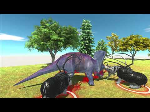 A R B S // Steelnoceros Stand Against Dinosaurs // Animal Revolt Battle Simulator (Tiny Dinosaur)