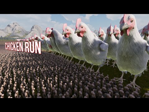 Chicken Village is Invaded by Zombies! Giant Chickens vs Zombies  - Ultimate Epic Battle Simulator 2