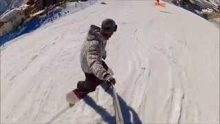 preview picture of video 'Riding on the snowboard in Passo Tonale with GoPro'